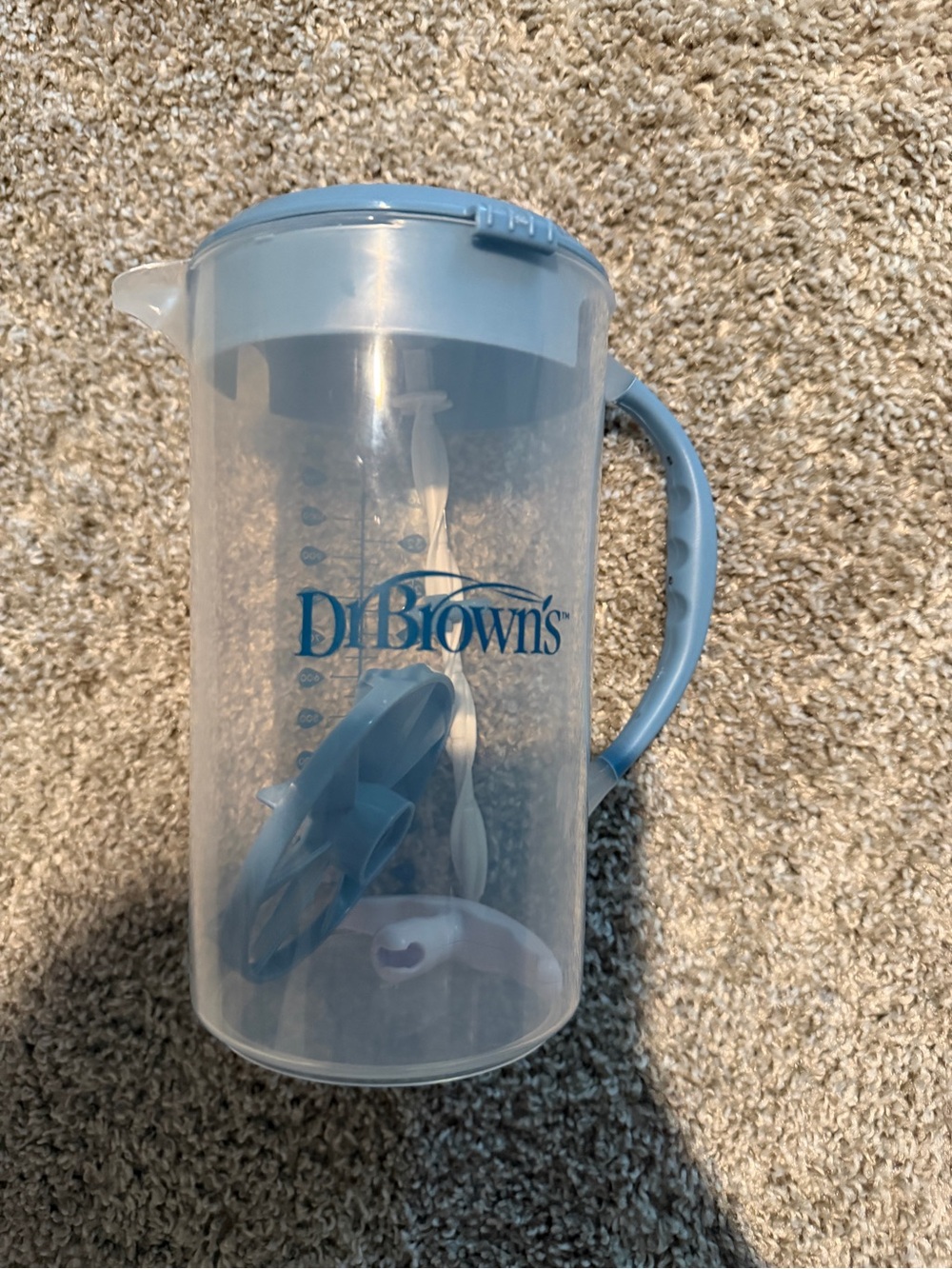 Dr. Brown's Baby Blue Formula Pitcher with Handle and Lid
